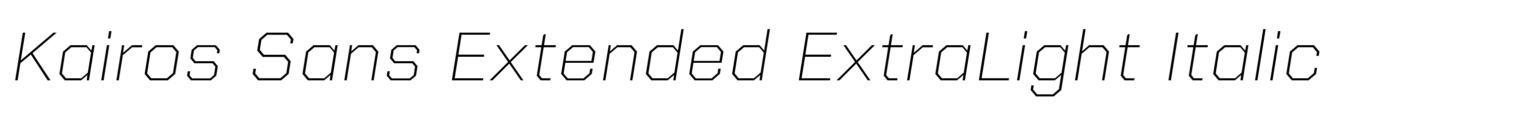 Kairos Sans Extended ExtraLight Italic